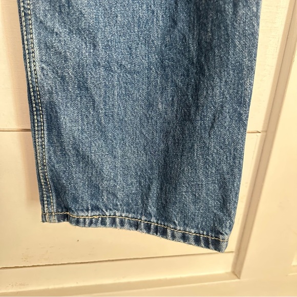 LEVIS Low Pro 30 woman Distressed blue cotton bohemian denim high rise jean - Picture 4 of 13